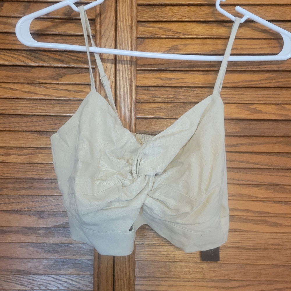 House Of Harlow NWT Beige Women's Knotted Top Size XS